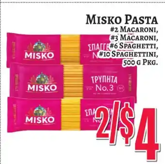 Trade Fair Supermarket Misko Pasta offer
