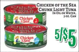 Trade Fair Supermarket CHICKEN OF THE SEA CHUNK LIGHT TUNA offer