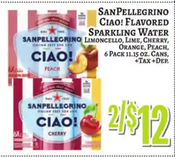 Trade Fair Supermarket SANPELLEGRINO Ciao! Flavored Sparkling Water offer