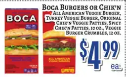 Trade Fair Supermarket BOCA BURGERS OR CHIK'N offer