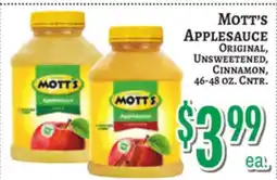 Trade Fair Supermarket MOTT'S APPLESAUCE offer