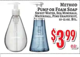 Trade Fair Supermarket METHOD PUMP OR FOAM SOAP offer
