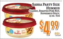 Trade Fair Supermarket SABRA PARTY SIZE HUMMUS offer