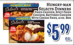 Trade Fair Supermarket HUNGRY-MAN SELECTS DINNERS offer