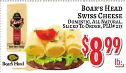 Trade Fair Supermarket Boar's Head SWISS CHEESE offer