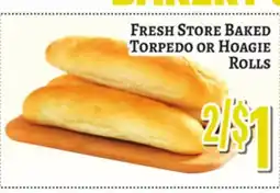 Trade Fair Supermarket FRESH STORE BAKED TORPEDO OR HOAGIE ROLLS offer