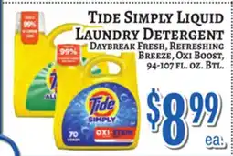 Trade Fair Supermarket TIDE SIMPLY LIQUID LAUNDRY DETERGENT offer