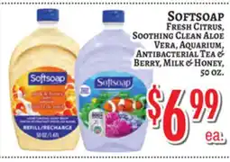 Trade Fair Supermarket SOFTSOAP FRESH CITRUS, SOOTHING CLEAN ALOE VERA, AQUARIUM, ANTIBACTERIAL TEA & BERRY, MILK & HONEY offer