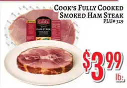 Trade Fair Supermarket COOK'S FULLY COOKED SMOKED HAM STEAK offer