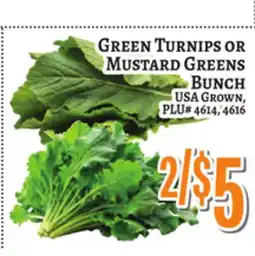 Trade Fair Supermarket GREEN TURNIPS OR MUSTARD GREENS offer