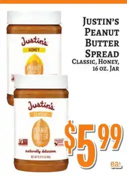Trade Fair Supermarket JUSTIN'S PEANUT BUTTER SPREAD offer
