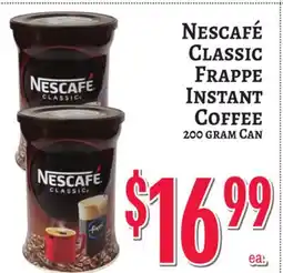 Trade Fair Supermarket NESCAFÉ CLASSIC FRAPPE INSTANT COFFEE offer
