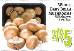 Trade Fair Supermarket WHOLE BABY BELLA MUSHROOMS offer