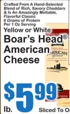 SuperFresh Boar's Head American Cheese offer