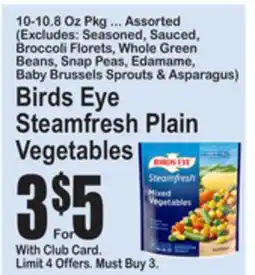 SuperFresh Birds Eye Steamfresh Plain Vegetables offer