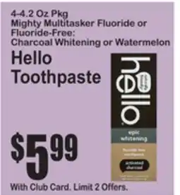 SuperFresh Hello Toothpaste offer