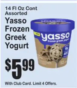 SuperFresh Yasso Frozen Greek Yogurt offer
