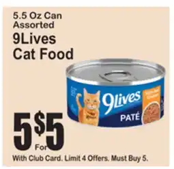 SuperFresh 9Lives Cat Food offer