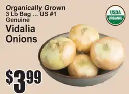 SuperFresh Organically Grown 3 Lb Bag ... US #1 Genuine Vidalia Onions offer