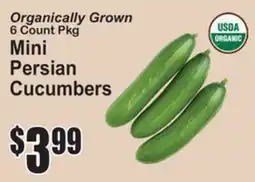 SuperFresh Organically Grown Mini Persian Cucumbers offer