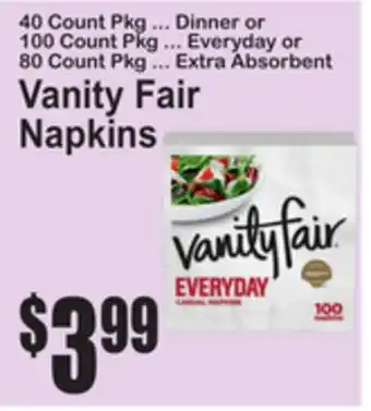 SuperFresh Vanity Fair Napkins offer