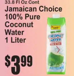 SuperFresh Jamaican Choice 100% Pure Coconut Water offer