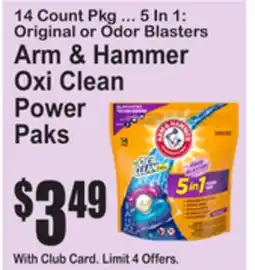 SuperFresh Arm & Hammer Oxi Clean Power Paks offer