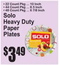 SuperFresh Solo Heavy Duty Paper Plates offer