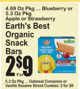 SuperFresh Earth's Best Organic Snack Bars offer