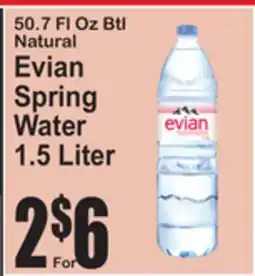 SuperFresh Evian Spring Water offer