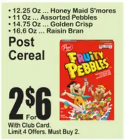 SuperFresh Post Cereal offer