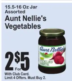 SuperFresh Aunt Nellie's Vegetables offer