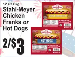 SuperFresh Stahl-Meyer Chicken Franks or Hot Dogs offer