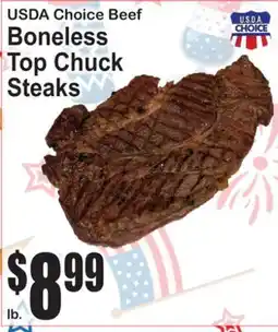 SuperFresh USDA Choice Beef Boneless Top Chuck Steaks offer