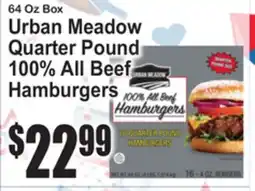 SuperFresh Urban Meadow Quarter Pound 100% All Beef Hamburgers offer