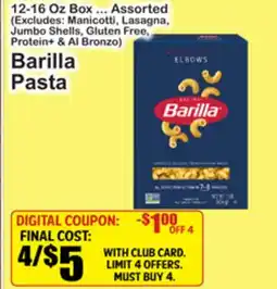 SuperFresh Barilla Pasta offer