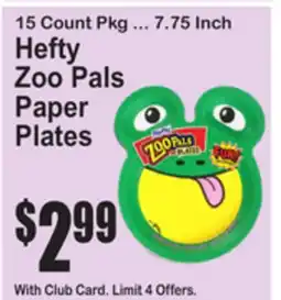 SuperFresh Hefty Zoo Pals Paper Plates offer