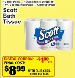 SuperFresh Scott Bath Tissue offer