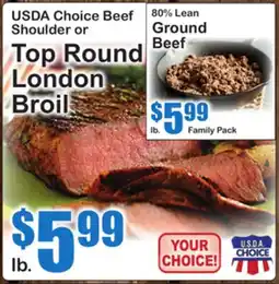 SuperFresh USDA Choice Beef Shoulder or Top Round London Broil offer