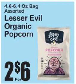 SuperFresh Lesser Evil Organic Popcorn offer