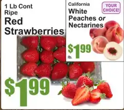 SuperFresh Red Strawberries, White Peaches or Nectarines offer