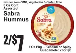 SuperFresh Sabra Hummus Classic or Spicy Guacamole offer