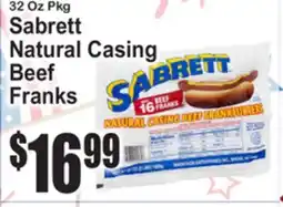 SuperFresh Sabrett Natural Casing Beef Franks offer