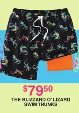 Dunham's Sports THE BLIZZARD O' LIZARD SWIM TRUNKS offer