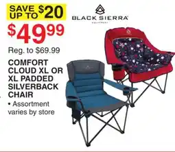 Dunham's Sports BLACK SIERRA COMFORT CLOUD XL OR XL PADDED SILVERBACK CHAIR offer