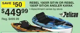 Dunham's Sports REBEL 100XR SIT-IN OR REBEL 100XP SIT-ON ANGLER KAYAK offer