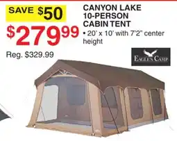 Dunham's Sports EAGLES CAMP CANYON LAKE 10-PERSON CABIN TENT offer