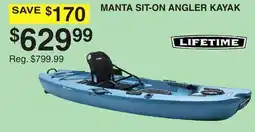 Dunham's Sports LIFETIME MANTA SIT-ON ANGLER KAYAK offer