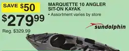 Dunham's Sports MARQUETTE 10 ANGLER SIT-ON KAYAK offer