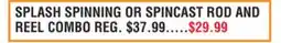 Dunham's Sports SPLASH SPINNING OR SPINCAST ROD AND REEL COMBO offer